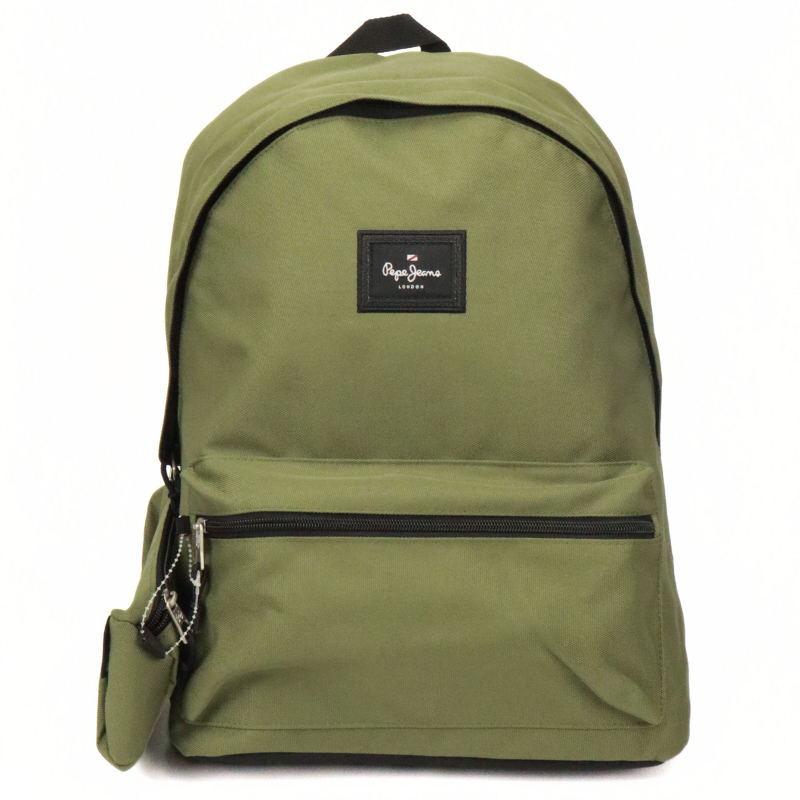 Sac à Dos PEPE JEANS LONDON de Couleur Unie VERT + TROUSSE