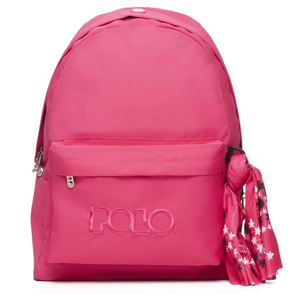 SAC A DOS POLO COULEUR UNI ROSE