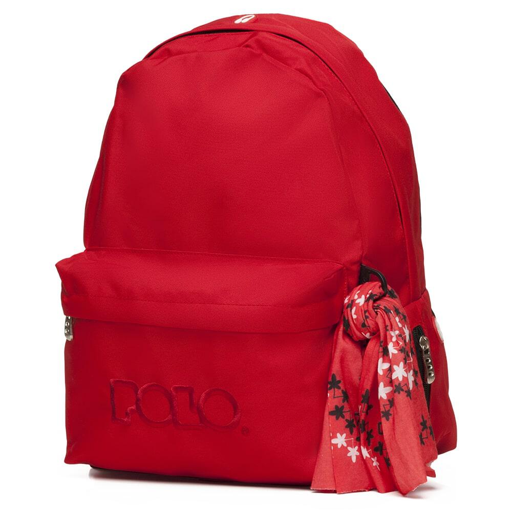 SAC A DOS POLO COULEUR UNI ROUGE