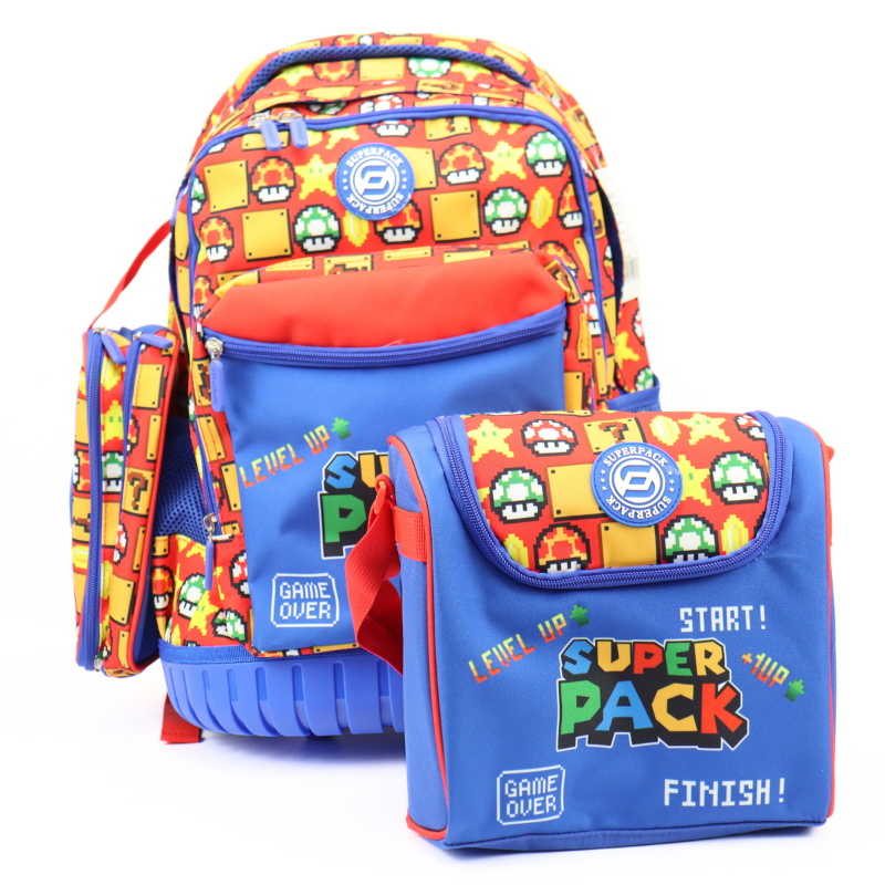 🎒✨ CARTABLE TROLLEY SUPER PACK – NOUVELLE COLLECTION (3 PIÈCES)