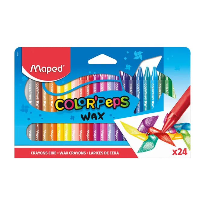CRAYONS CIRE COLOR'PEPS WAX MAPED X 24
