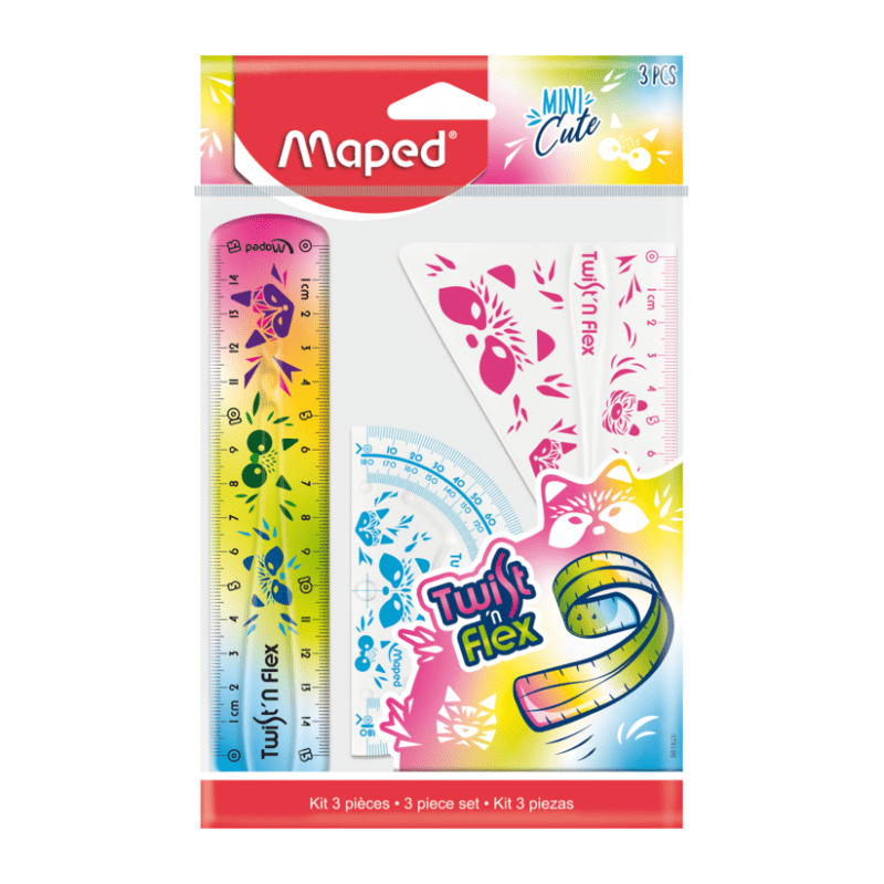 KIT DE TRACAGE 15 CM MINI CUTE TWIST N FLEX 3 PCS MAPED