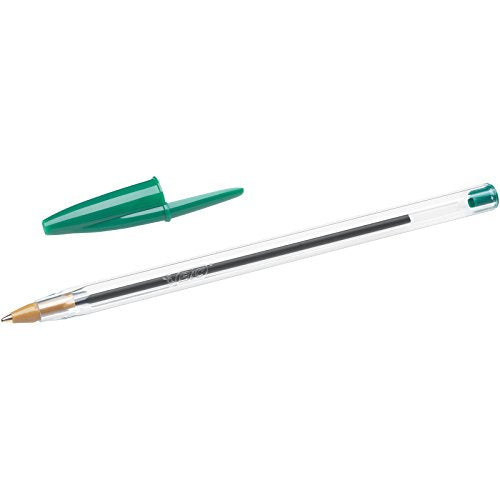 Stylos BIC Cristal Original -Bille (Pointe Moyenne (1 mm) - VERT - Boîte - de 50
