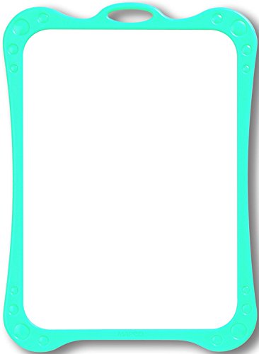 Ardoise Blanche Effaçable Kit + 1 Porte-Accessoires + 1 Brosse + 1 Feutre Ardoise - Ardoise Double Faces - Cadre Ardoise de Coloris Aléatoire Bleu, Vert