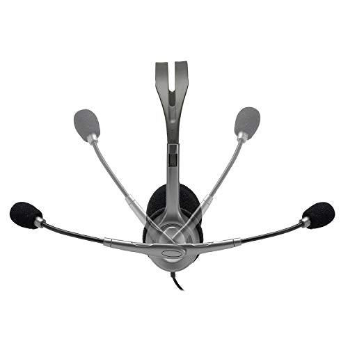 Logitech H110 Casque Filaire, Ecouteurs Stéréo avec Micro Anti-Parasite, Double Fiche Jack 3,5mm, PC/Mac/Portable - Noir
