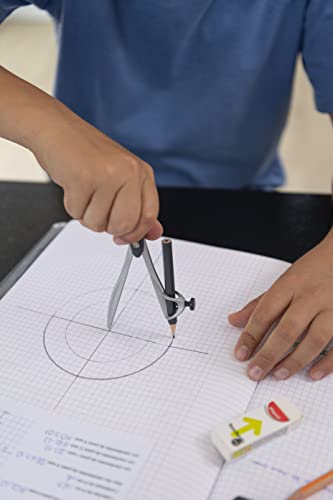 Maped - Coffret Compas Study à Bague Universelle - Branches en Métal - Boîtier avec Règle Intégrée - À Partir de 10 Ans - Coloris Noir
