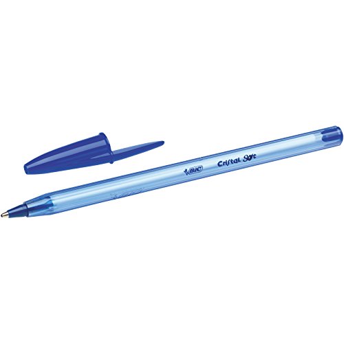 Bic Cristal Soft Stylo-bille non rétractable Bleu - Lot de 50
