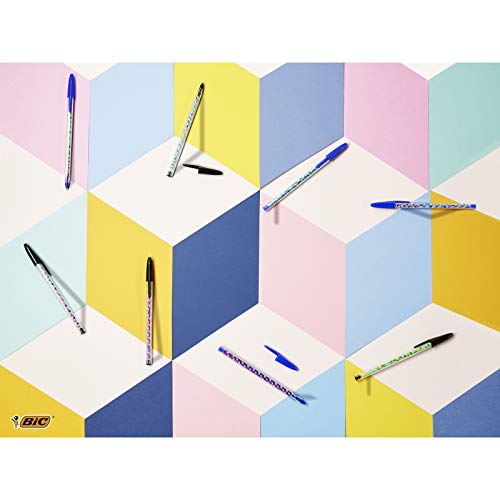 Stylos BIC Cristal Original -Bille (Pointe Moyenne (1 mm) - NOIR - Boîte - de 50