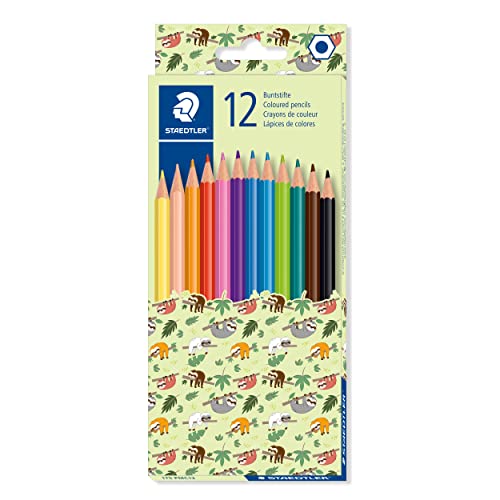 Crayons de couleur sans bois, Lot de 12 crayons aux couleurs assorties, Staedtler