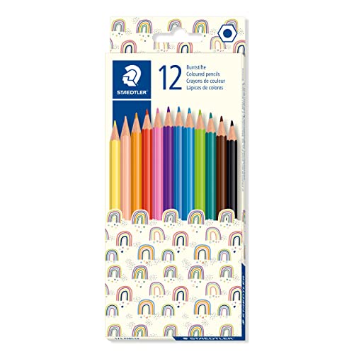 Crayons de couleur sans bois, Lot de 12 crayons aux couleurs assorties, Staedtler