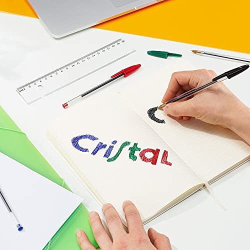 Stylos BIC Cristal Original -Bille (Pointe Moyenne (1 mm) - NOIR - Boîte - de 50