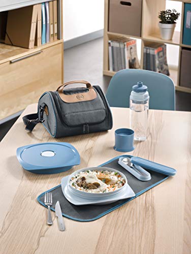 Assiette à déjeuner avec Couvercle Etanche MAPED - Compatible Micro-Ondes