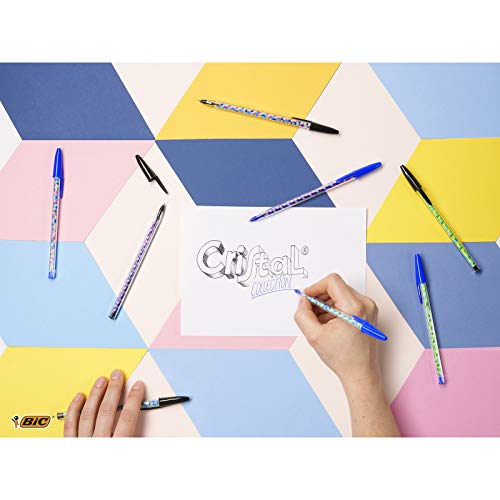 Stylos BIC Cristal Original -Bille (Pointe Moyenne (1 mm) - NOIR - Boîte - de 50