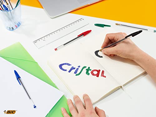 Stylos BIC Cristal Original -Bille (Pointe Moyenne (1 mm) - VERT - Boîte - de 50