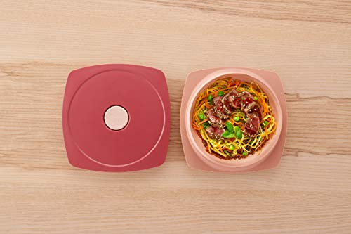 Assiette à déjeuner avec Couvercle Etanche MAPED - Compatible Micro-Ondes