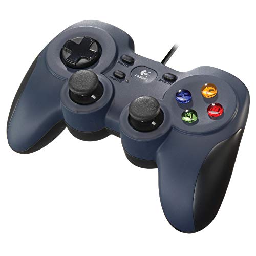 Logitech F310 Manette de Jeu Filaire, Configuration Type Console, Croix Directionnelle 4 Switchs, Prise en Main Confortable, Câble 1,8m, PC - Bleu/Gris