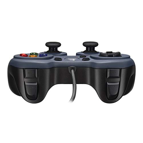Logitech F310 Manette de Jeu Filaire, Configuration Type Console, Croix Directionnelle 4 Switchs, Prise en Main Confortable, Câble 1,8m, PC - Bleu/Gris