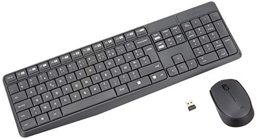 Logitech MK235 Combo Clavier Souris sans fil pour Windows, 2,4 GHz Récepteur USB Unifying, Clavier sans Fil, 15 Touches de Fonctions, Batterie Longue Durée 3 Ans, PC/Portable, Clavier AZERTY Français