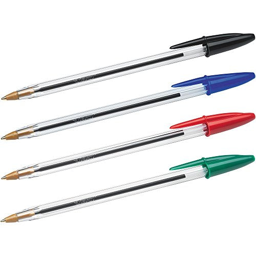 Stylos BIC Cristal Original -Bille (Pointe Moyenne (1 mm) - VERT - Boîte - de 50