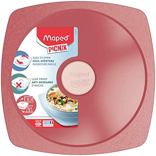 Assiette à déjeuner avec Couvercle Etanche MAPED - Compatible Micro-Ondes