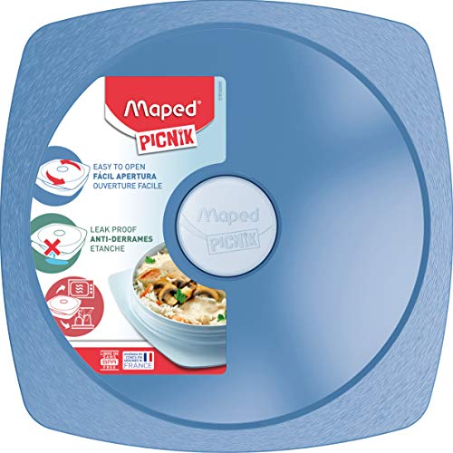 Assiette à déjeuner avec Couvercle Etanche MAPED - Compatible Micro-Ondes