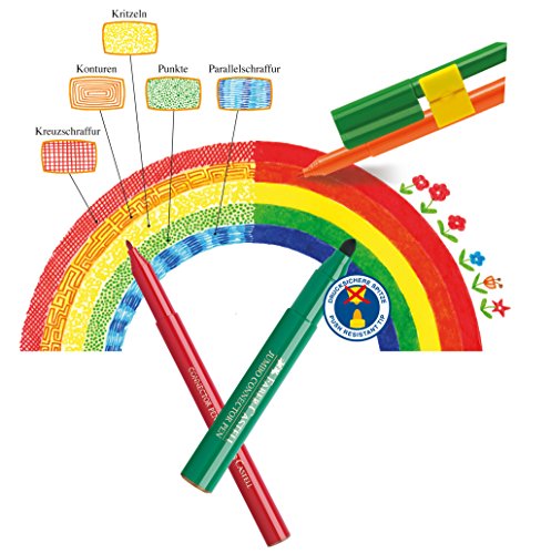 Faber-Castell 155208 – Stylo feutre CONNECTEUR Feutre de coloriage 12 er