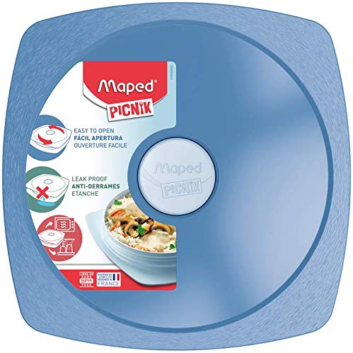 Assiette à déjeuner avec Couvercle Etanche MAPED - Compatible Micro-Ondes