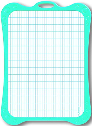 Ardoise Blanche Effaçable Kit + 1 Porte-Accessoires + 1 Brosse + 1 Feutre Ardoise - Ardoise Double Faces - Cadre Ardoise de Coloris Aléatoire Bleu, Vert