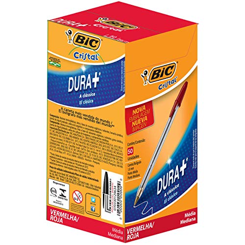 Stylos BIC Cristal Original -Bille (Pointe Moyenne (1 mm) - VERT - Boîte - de 50