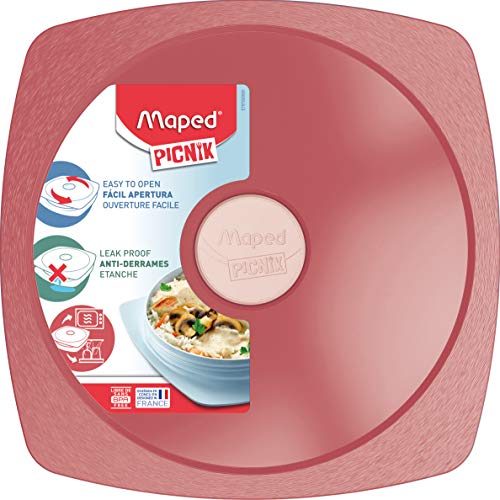 Assiette à déjeuner avec Couvercle Etanche MAPED - Compatible Micro-Ondes