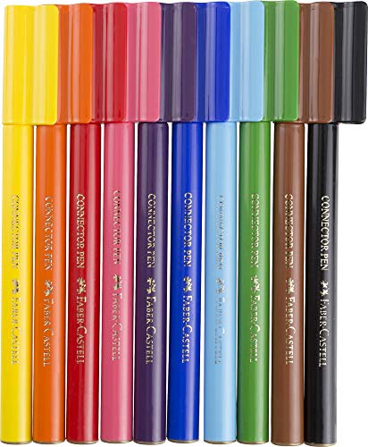 Faber-Castell 155208 – Stylo feutre CONNECTEUR Feutre de coloriage 12 er