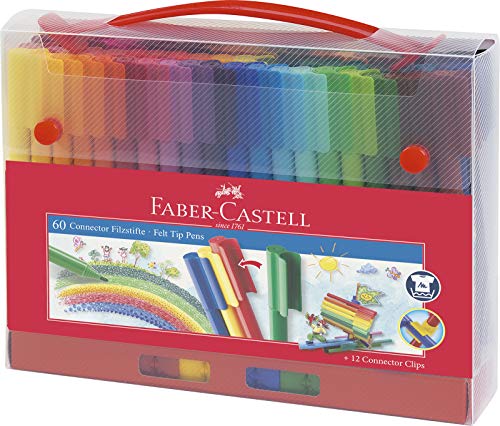 Faber-Castell 155208 – Stylo feutre CONNECTEUR Feutre de coloriage 12 er