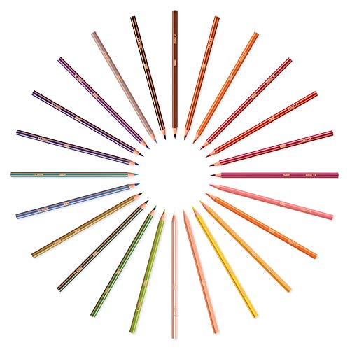 BIC Kids Evolution Rayures Crayons de couleur – Couleurs assorties (Lot de 12)