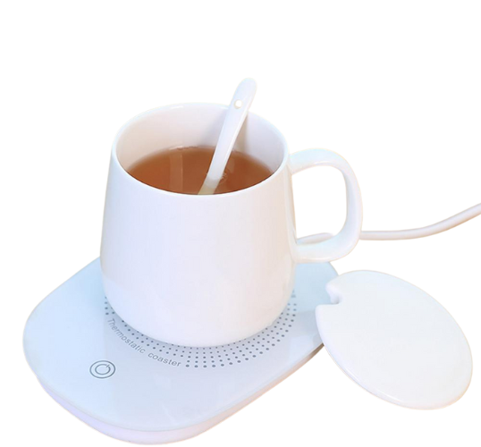 Verre chauffant thermostatique avec capteur de gravité alimenté par USB