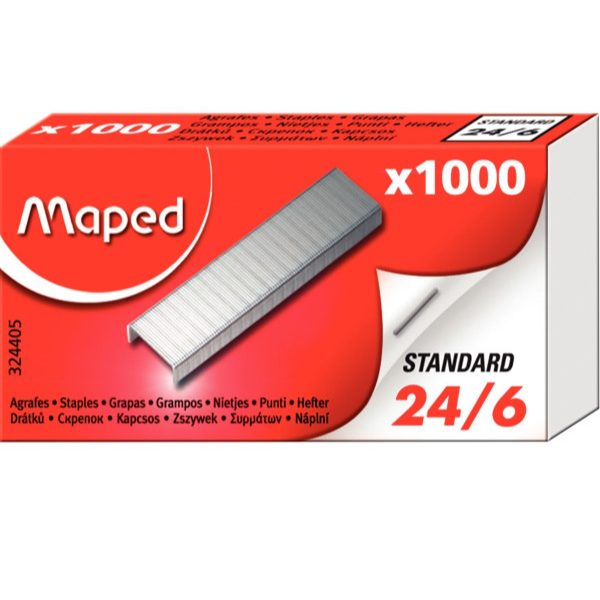 Boîte de 1 000 agrafes 24/6 MAPED
