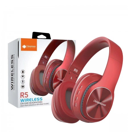 Casque sans fil Deepbass R5 Couleur: Rouge