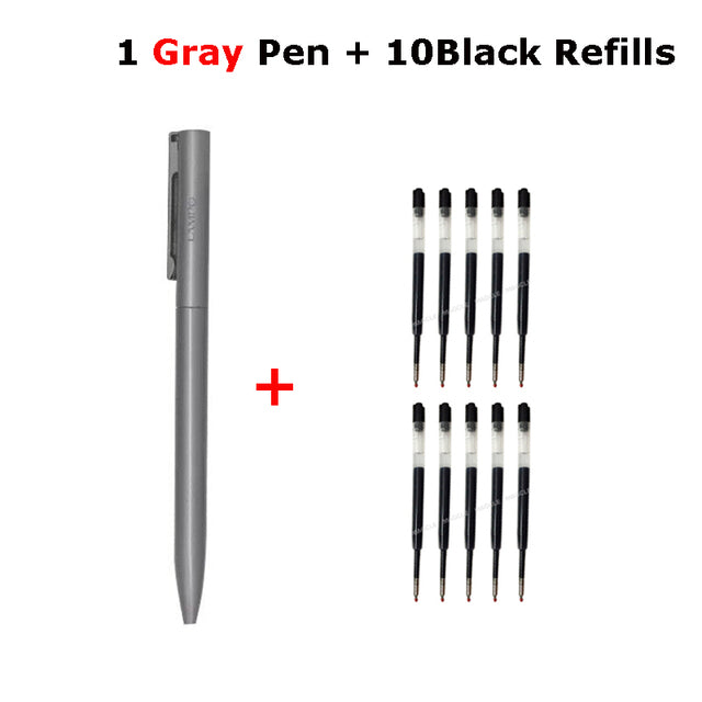 Xiaomi Lampo Metal Gel Pen Rollerball Pens Rotating Ballpoint Caneta ручки Stylo 0.5MM Ink for Office School Stationery Supplies
