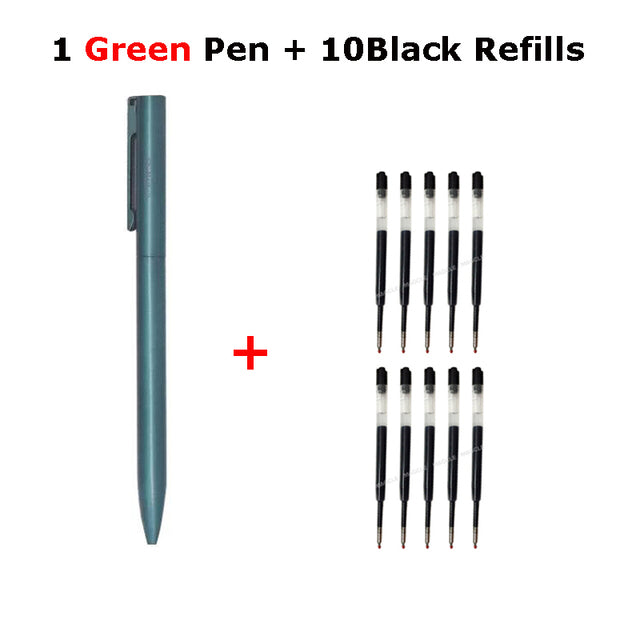 Xiaomi Lampo Metal Gel Pen Rollerball Pens Rotating Ballpoint Caneta ручки Stylo 0.5MM Ink for Office School Stationery Supplies