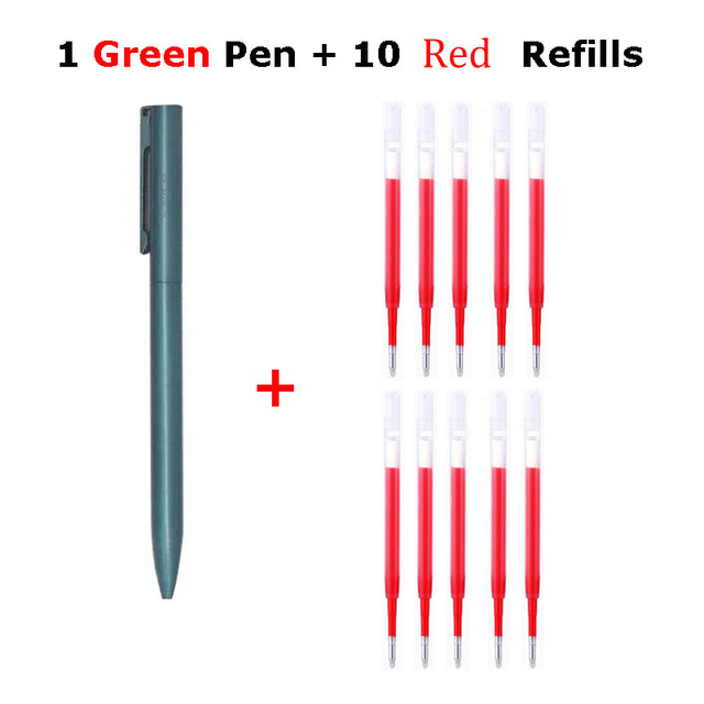 Xiaomi Lampo Metal Gel Pen Rollerball Pens Rotating Ballpoint Caneta ручки Stylo 0.5MM Ink for Office School Stationery Supplies