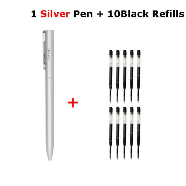 Xiaomi Lampo Metal Gel Pen Rollerball Pens Rotating Ballpoint Caneta ручки Stylo 0.5MM Ink for Office School Stationery Supplies