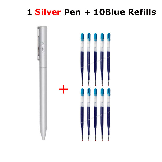 Xiaomi Lampo Metal Gel Pen Rollerball Pens Rotating Ballpoint Caneta ручки Stylo 0.5MM Ink for Office School Stationery Supplies