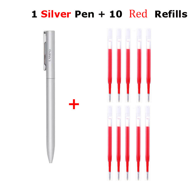 Xiaomi Lampo Metal Gel Pen Rollerball Pens Rotating Ballpoint Caneta ручки Stylo 0.5MM Ink for Office School Stationery Supplies