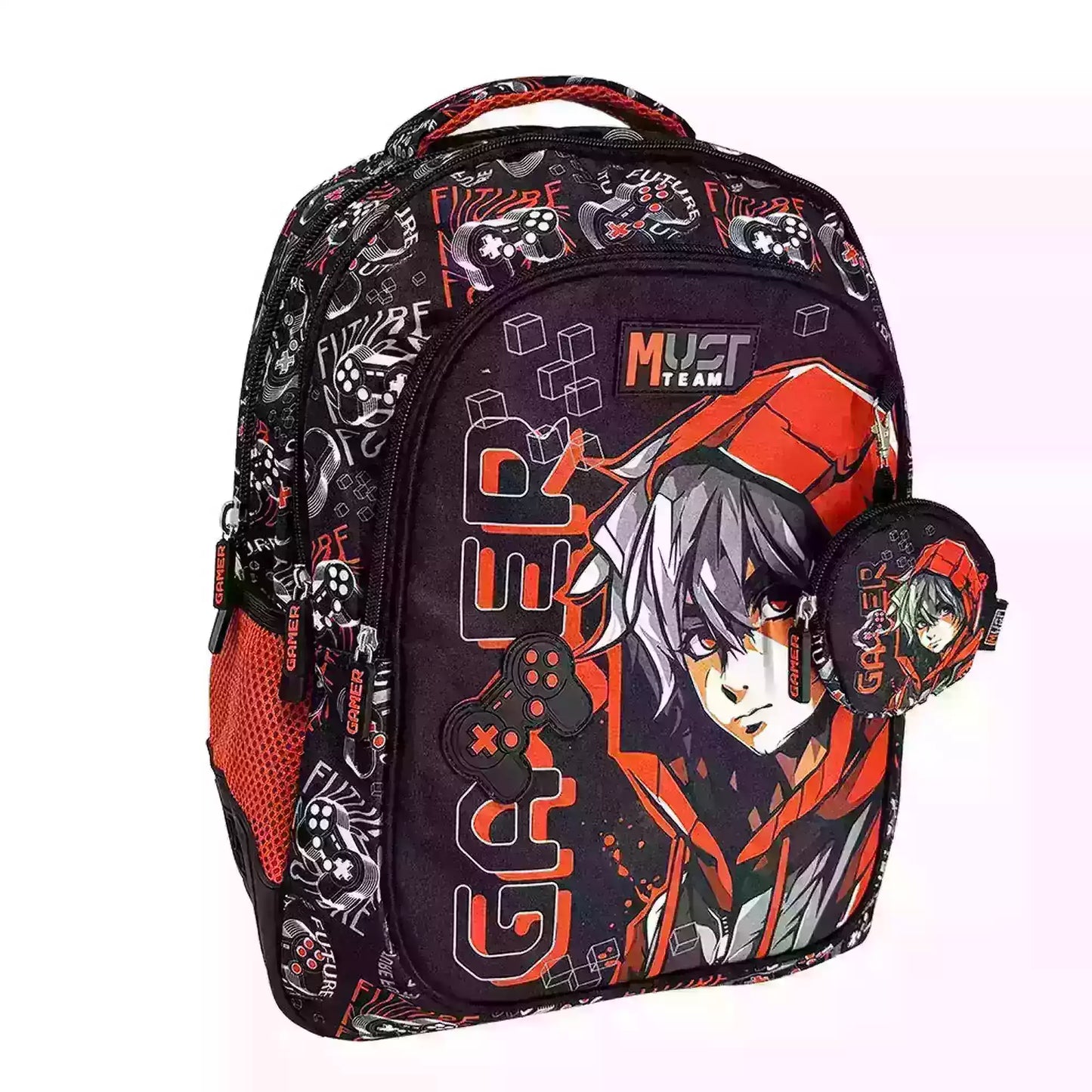 Sac à dos scolaire primaire Must Team Gamer avec 3 compartiments