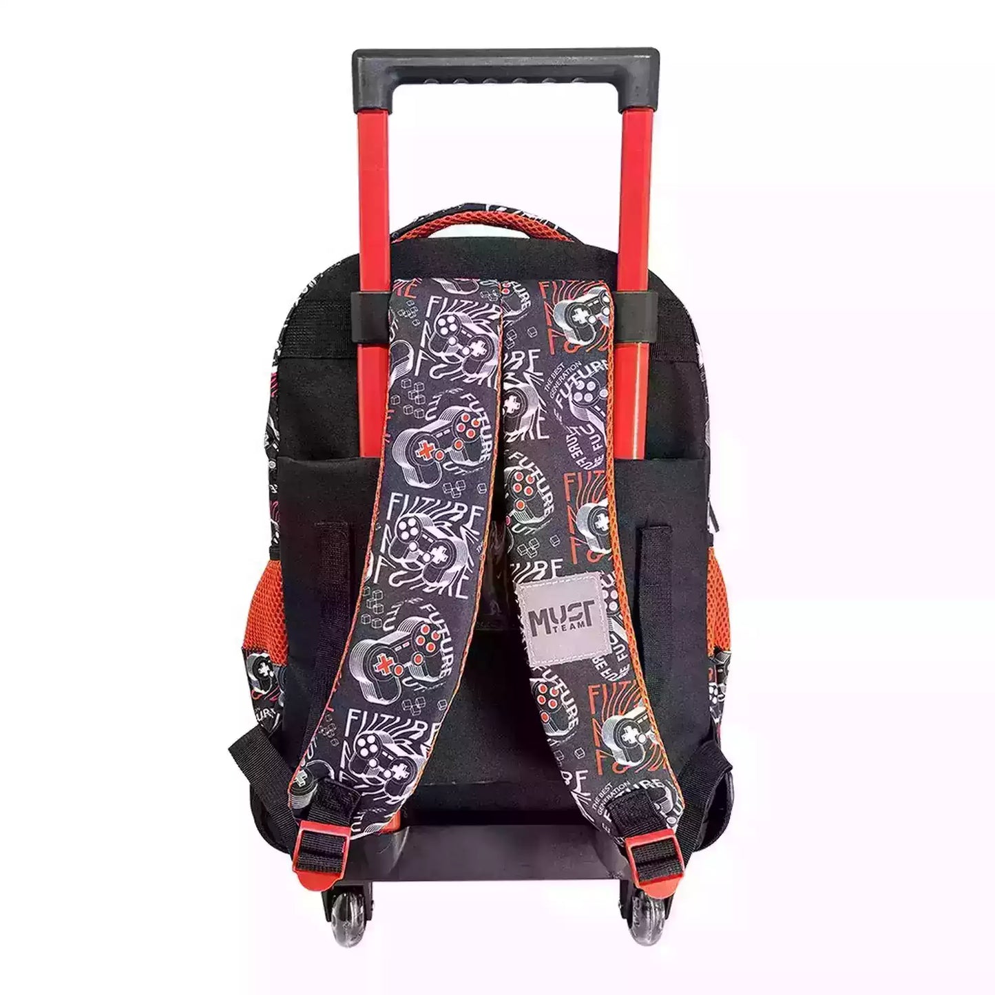 Cartable à roulettes scolaire Must Team Gamer avec 3 compartiments
