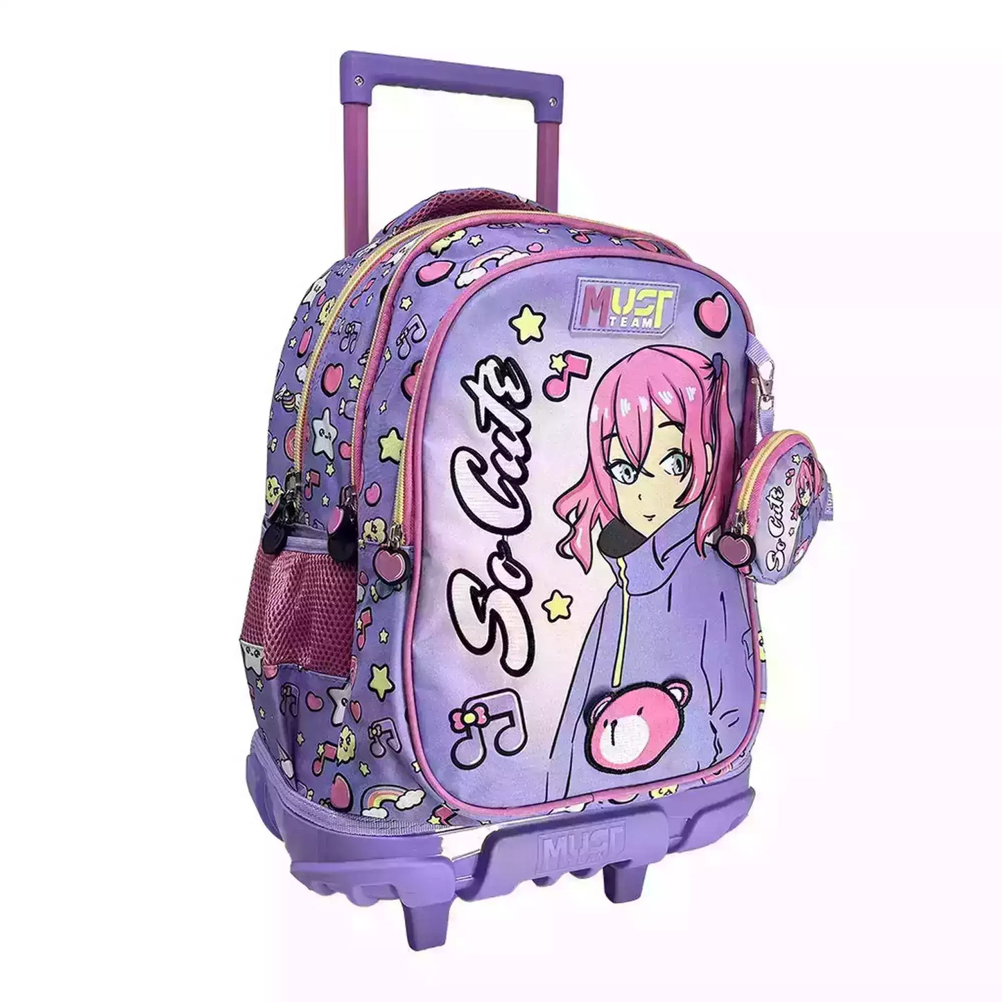 Cartable Trolley scolaire Must Team So Cute avec 3 compartiments