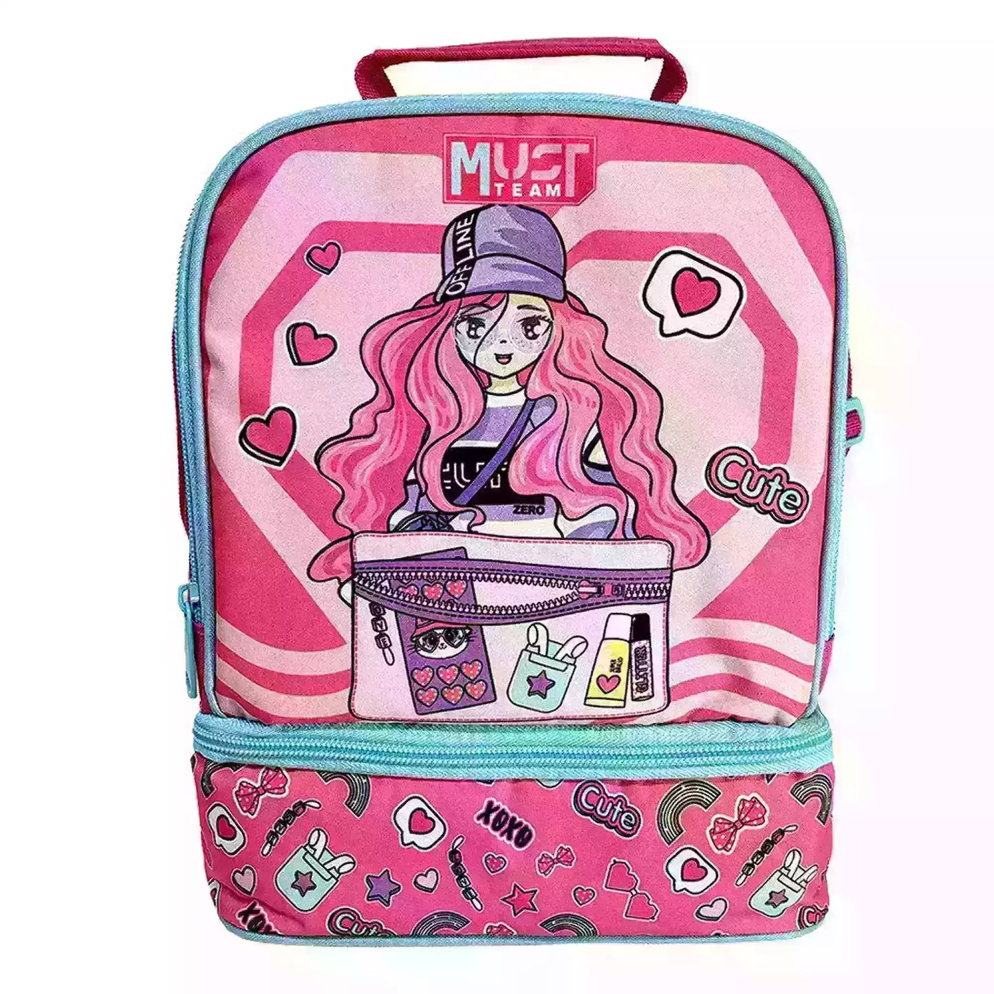 PACK Cartable à roulettes scolaire Must Team Off Line avec 3 Pièces