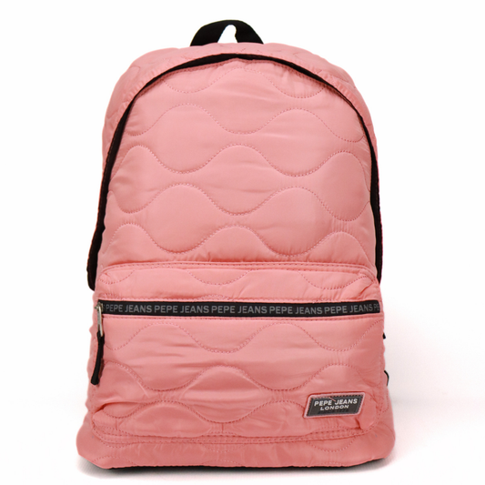 🎒 Sac à Dos PEPE JEANS avec Port USB – couleur corail fille