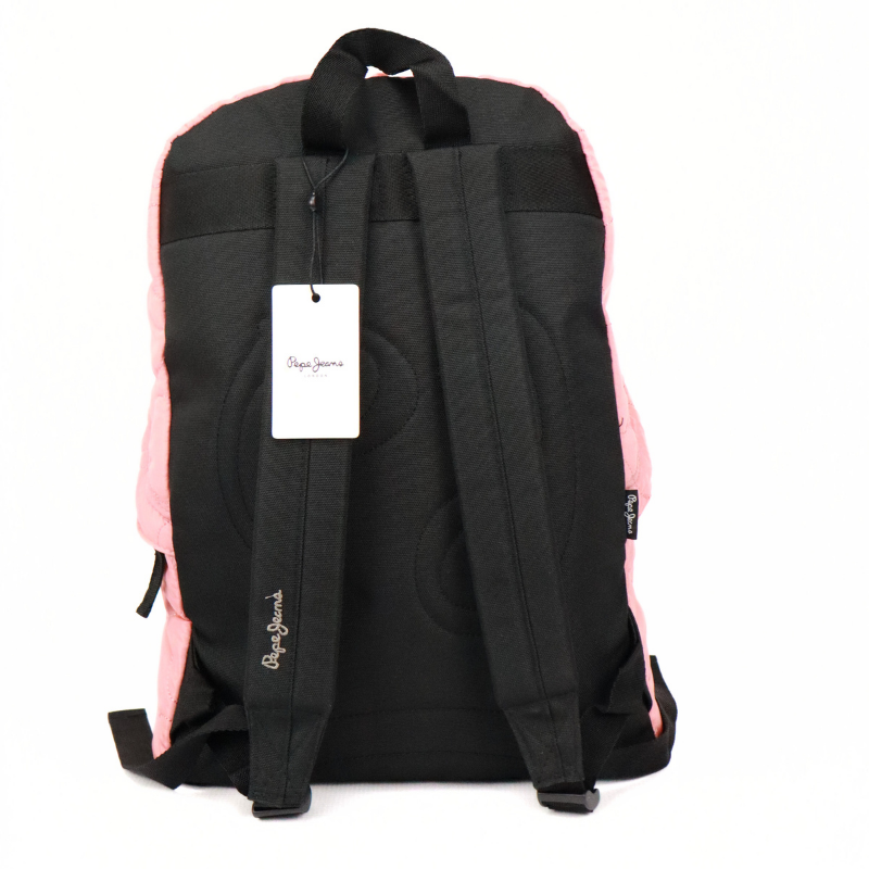 🎒 Sac à Dos PEPE JEANS avec Port USB – couleur corail fille