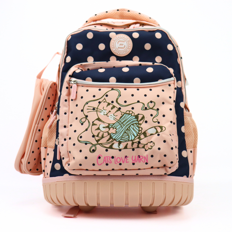 🎒✨ CARTABLE TROLLEY CATS – NOUVELLE COLLECTION (3 PIÈCES) + GOURDE OFFERTE 🎁