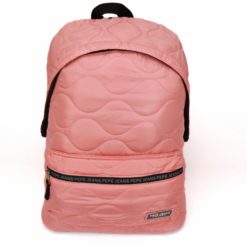 🎒 Sac à Dos PEPE JEANS avec Port USB – couleur corail fille